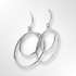 Sterling Silver Polished Fine Double Ring Drop Earring