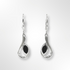 Sterling Silver and Black Onyx Loop Drop Earrings