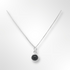 Silver Orbit Onyx Pendant & Chain