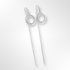 Sterling Silver Ring Shape with Chain and Bar Drop Earrings