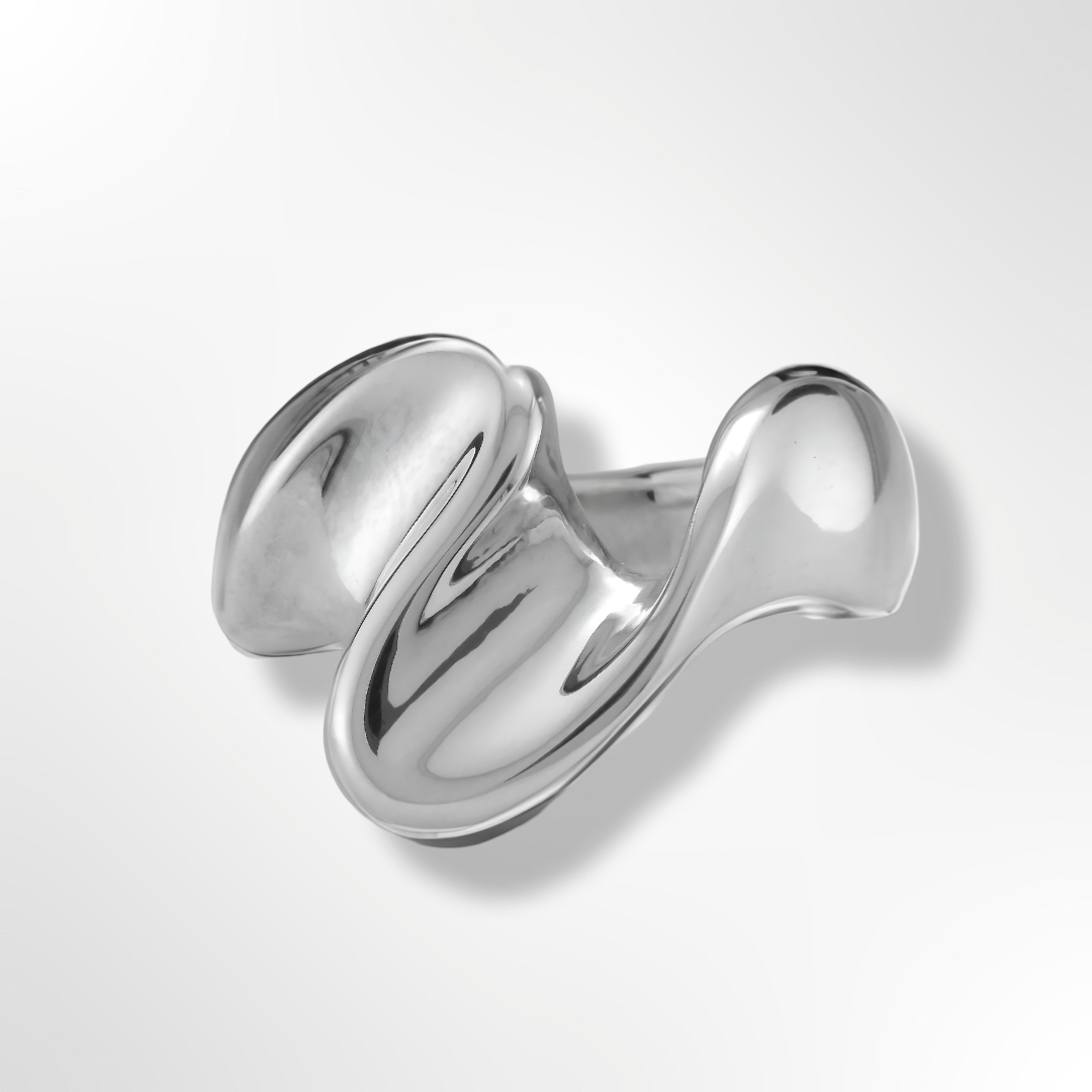 Sterling Silver High Polished Wave Ring