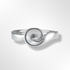 Sterling Silver Diamond Curl Ring