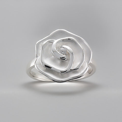 Silver Rosabel CZ Ring