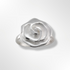 Silver CZ Matt and Polished Rose Ring