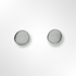 Sterling Silver Polished Plain Flat Disc Stud Earrings