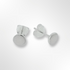 Sterling Silver Satin Flat Top Disc Stud earrings