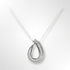 Sterling Silver CZ Loop Pendant Necklace