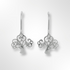 Sterling Silver Scrolling Tree & CZ Drop Wire Earrings