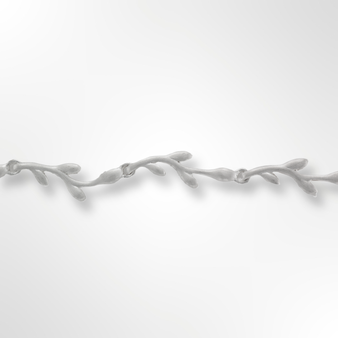 Sterling Silver Satin Finish Twig Design Bracelet
