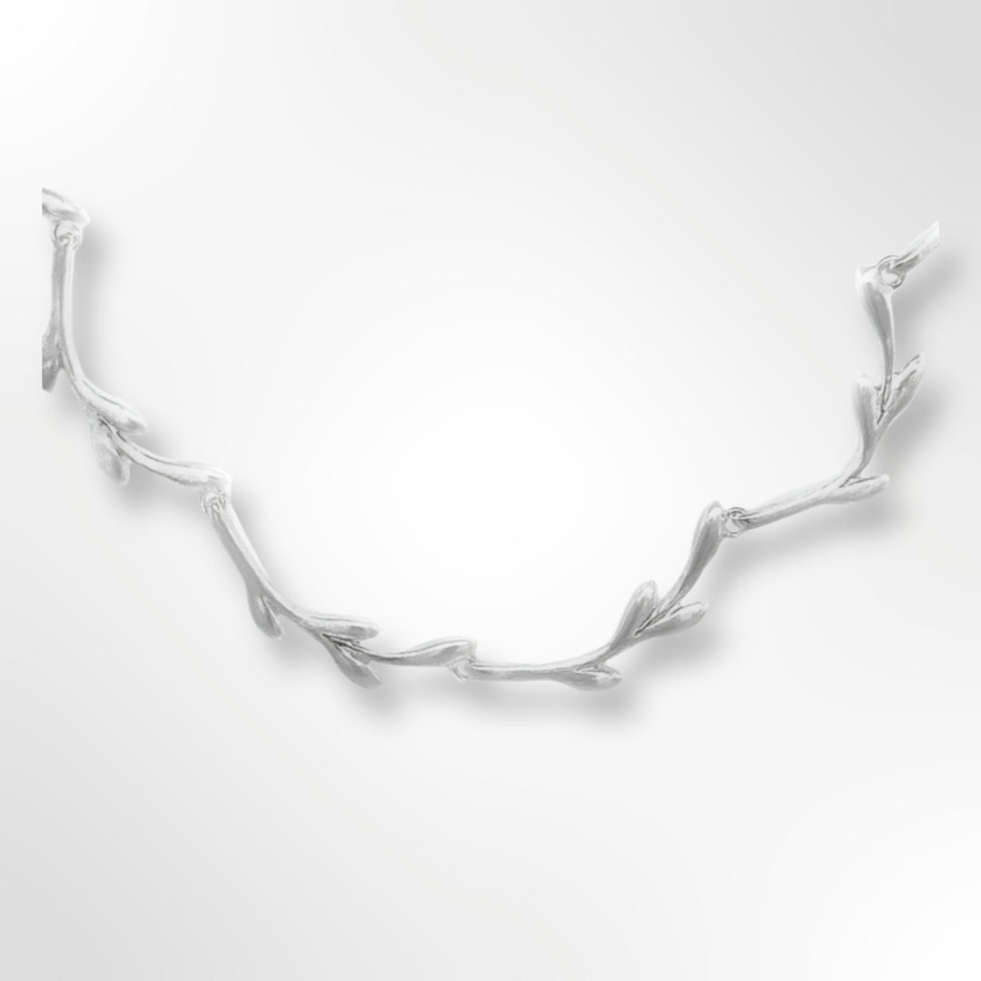 Sterling Silver Satin Finish Twig Design  Bracelet