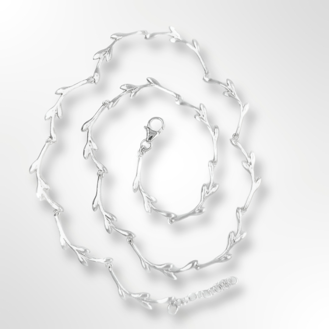 Sterling Silver Satin Finish Twig Design  Bracelet