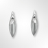 Sterling Silver Matt & Polish Cut Out Marquise Shape Stud Earrings