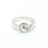 Silver Koru Diamond Ring