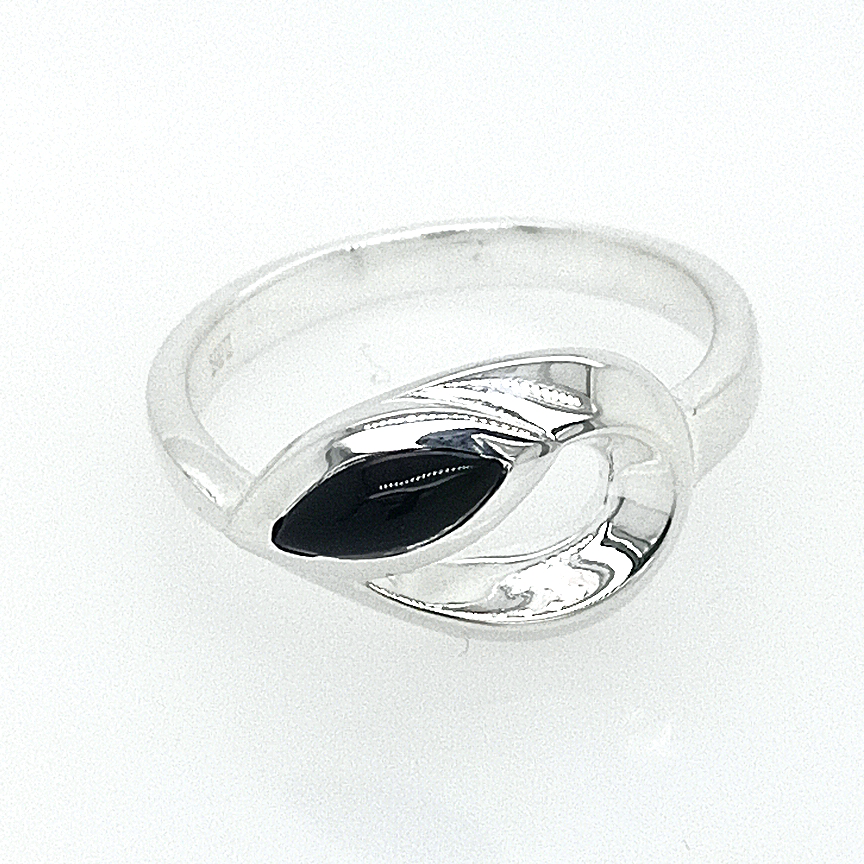 Silver Ashbee Onyx Ring
