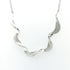 Silver Satin/Polished Wave  Necklace