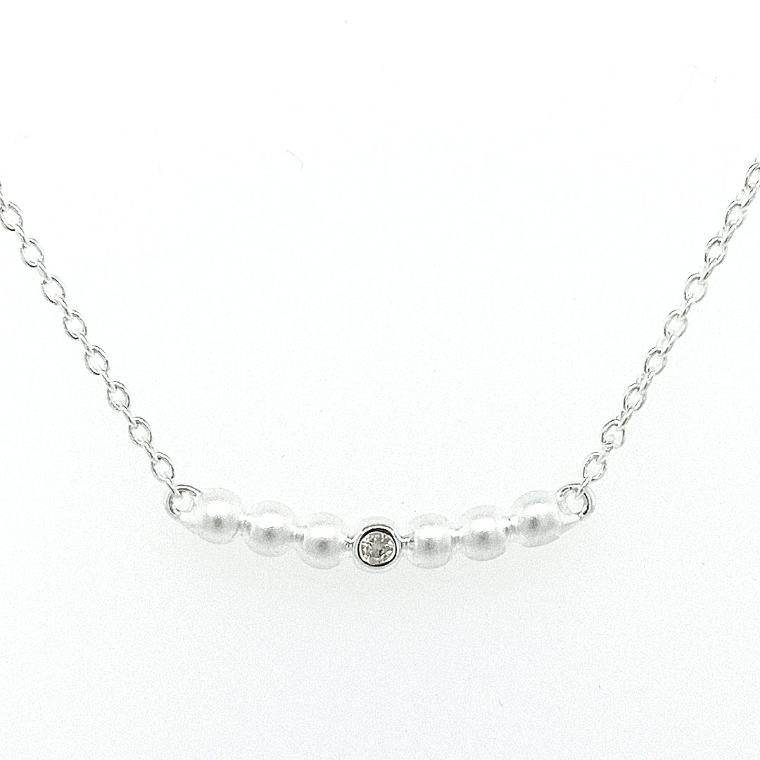 Silver Snowberry Diamond Necklace