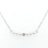 Sterling Silver Satin Finish Diamond Ball Bar Necklace