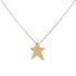 Silver Gold Plated Satin Star Necklace