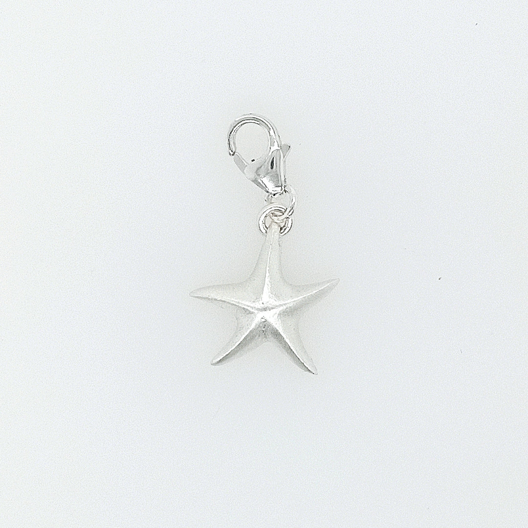 Silver Star Fish Charm